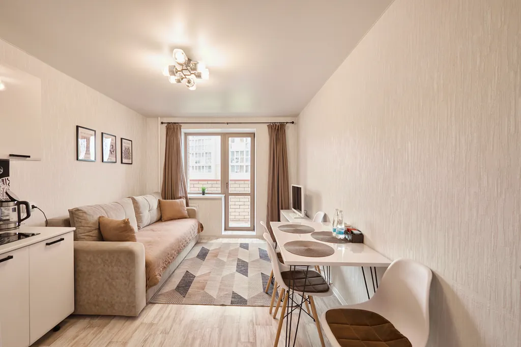 Больше, чем 1-комнатная квартира с кухней-гостиной