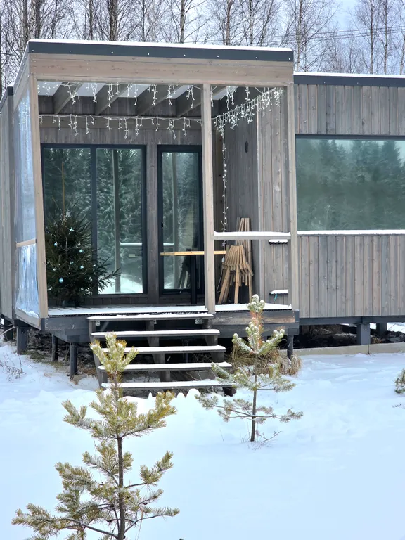 Дом Уютный на заливе реки Нерль с видом на лес