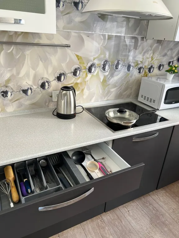 Квартира с красивым видом из окна и новым ремонтом