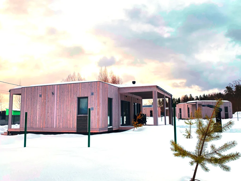 Коттедж Новый уютный дом с кондиционером на опушке леса в 20 минутах от города — Санкт-Петербург