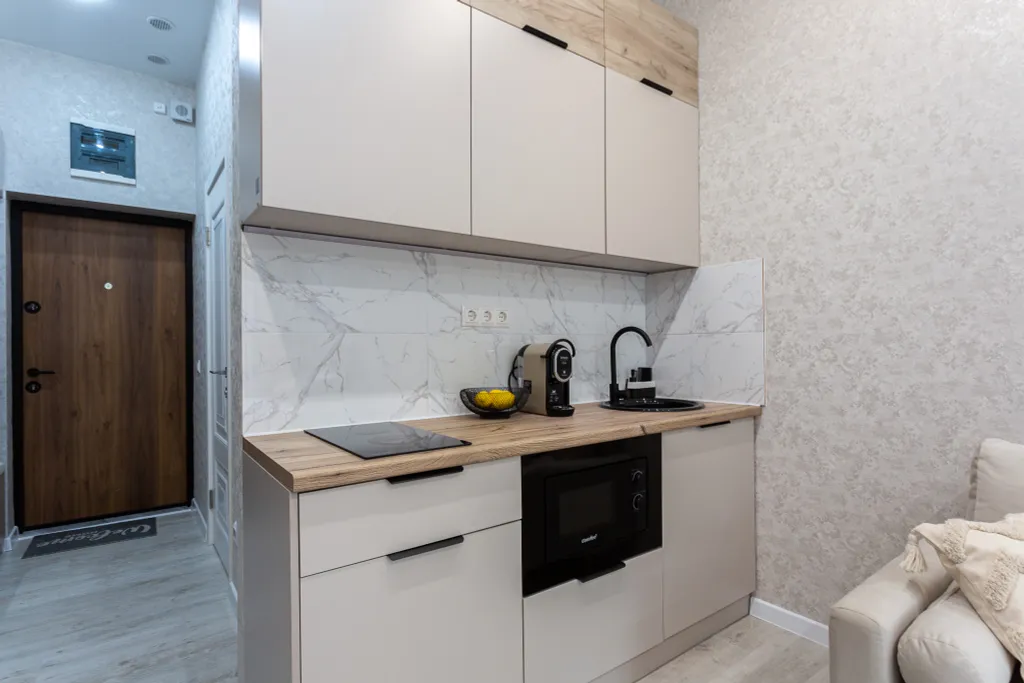 Студия с балконом и видом на лесопарк