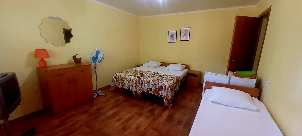 Комната для 3х гостей со всеми удобствами (вентилятор)