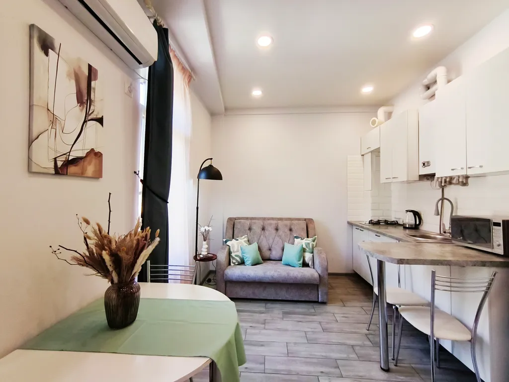 Уютная студия с видом на горы