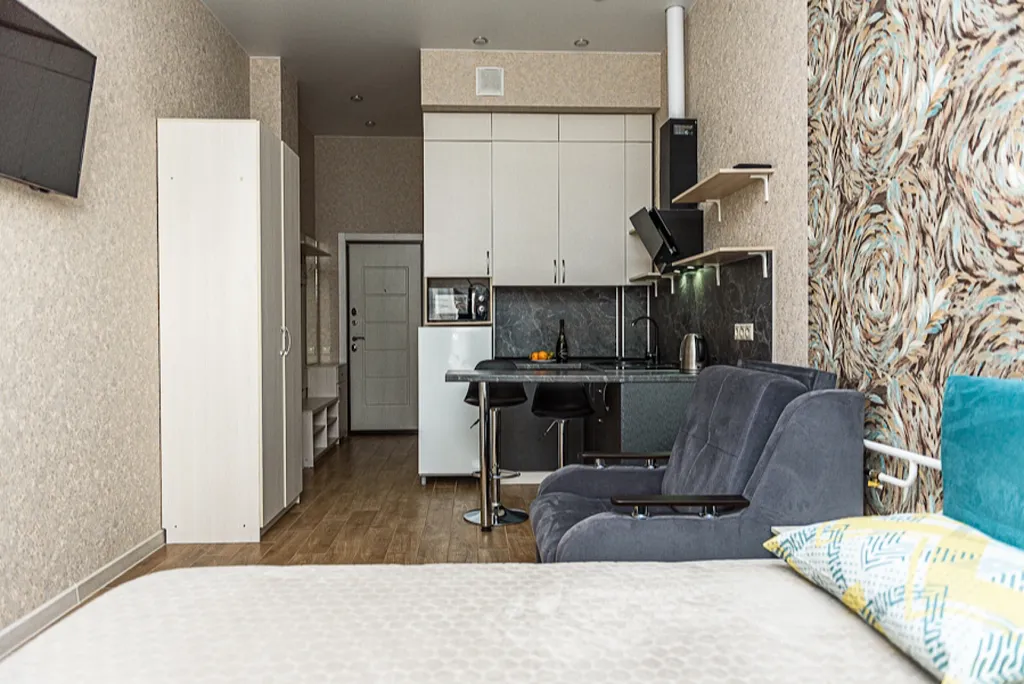 Квартира Квартира Студия с террасой и видом на море в ЖК Черноморский-2 — Геленджик