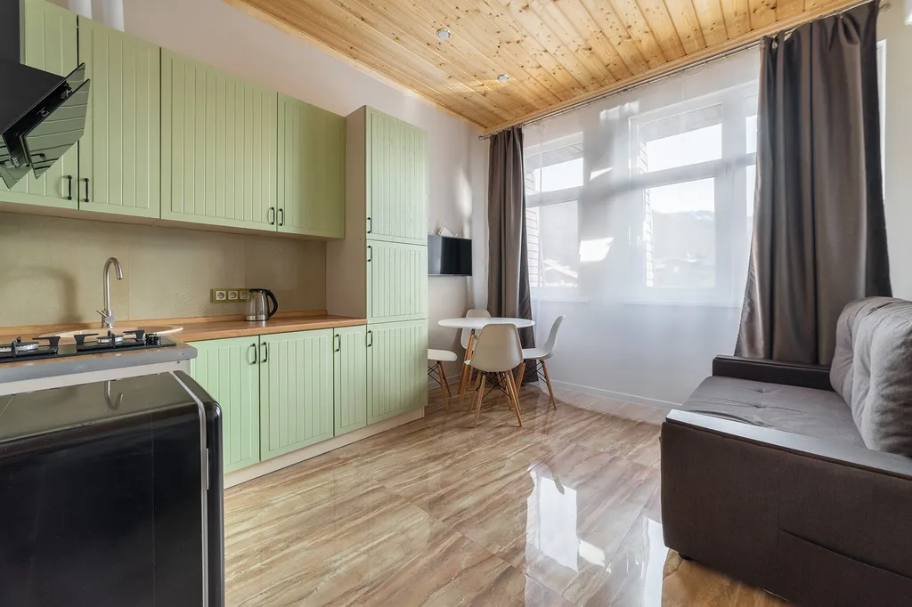 Уютные двухуровневые апартаменты с видом на горы в ЖК RED GLADE