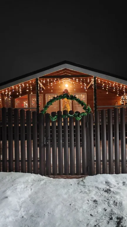 Барнхаус с баней и панорамными окнами