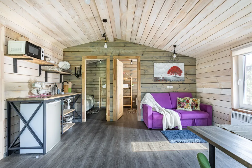 Коттедж на 6 гостей с 2-мя спальнями и кухней-гостиной