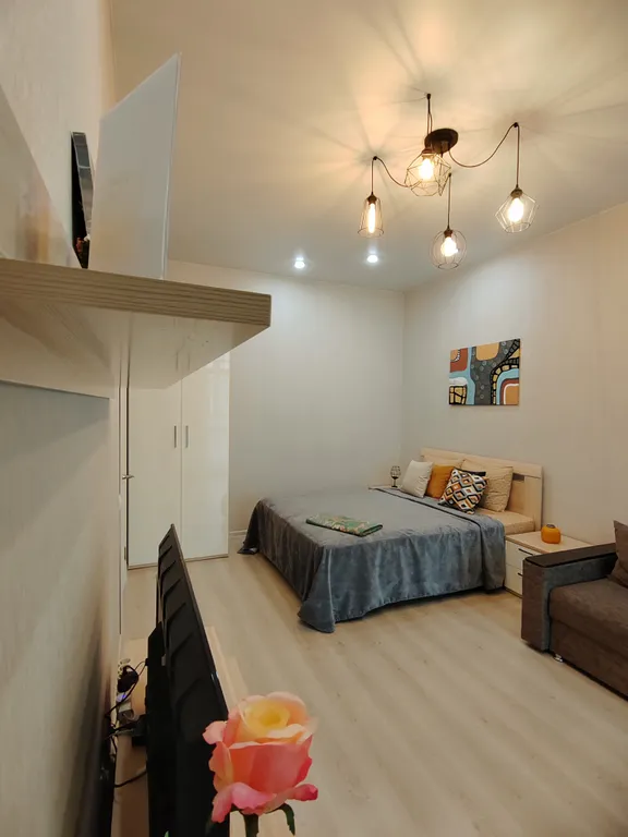 Панорамная квартира на верхнем этаже с видом на город