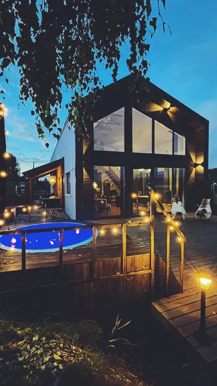 Коттедж Дом с сауной и купелью с шикарным видом на озеро — аренда посуточно в Марциальные Воды