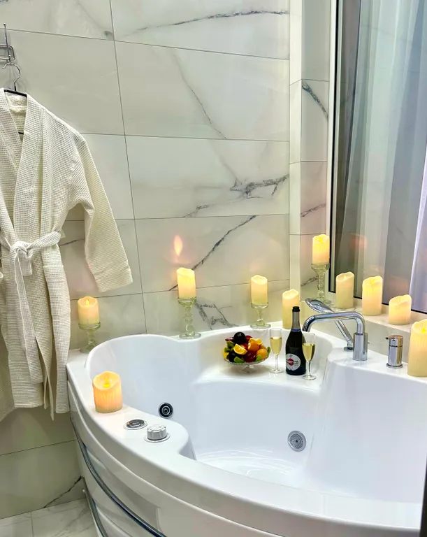 Панорамный люкс с джакузи и камином