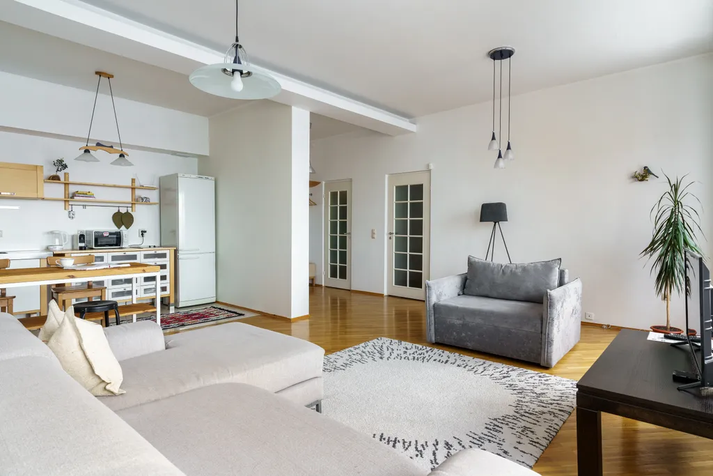 Просторная квартира в центре города с видом на реку