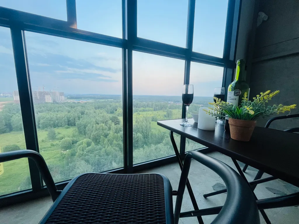 Видовая однокомнатная квартира студия