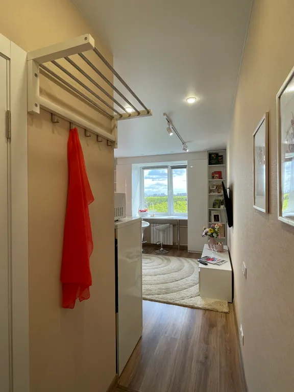 Студия с ванной и с панорамным видом Москвы