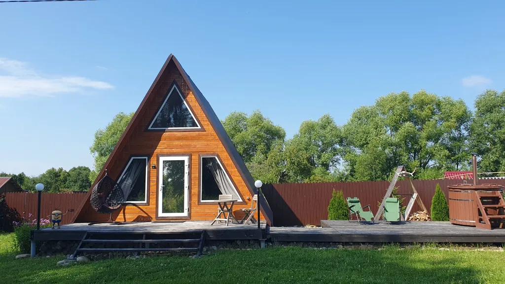 Коттедж А-фрейм с купелью фурако — аренда посуточно в Плес