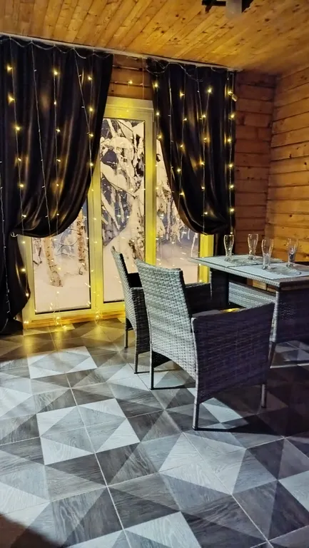 Уютный домик с баней и купелью, горячий чан