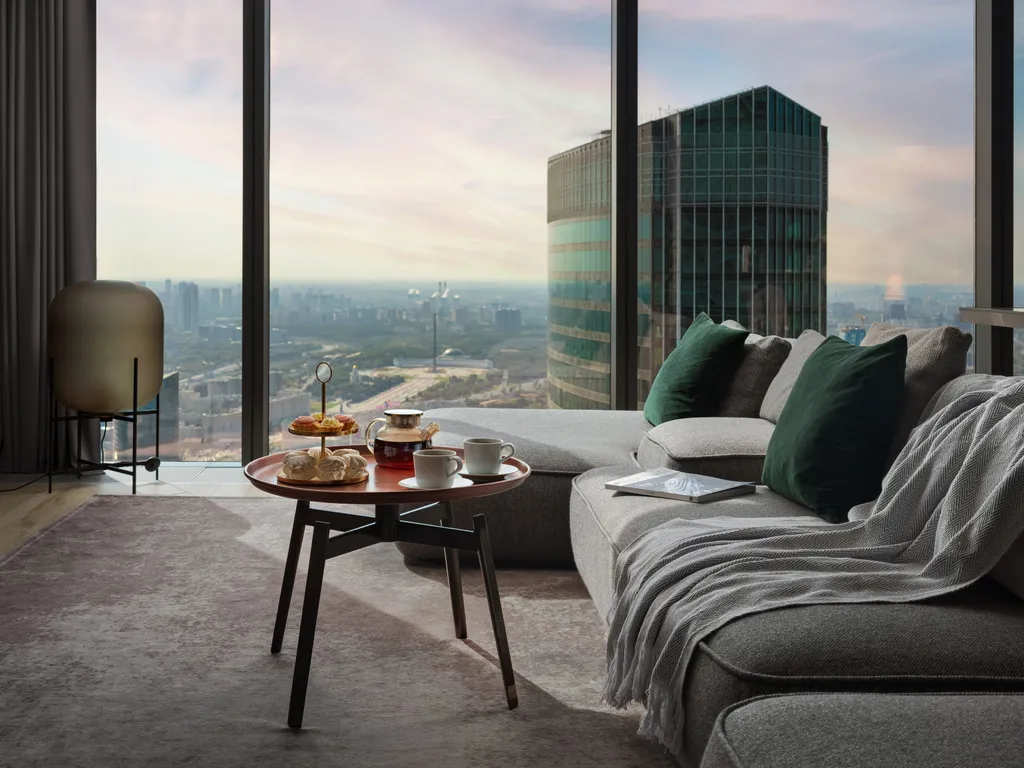 Самый стильный апартамент на 79 этаже с караоке! 20 тыс песен