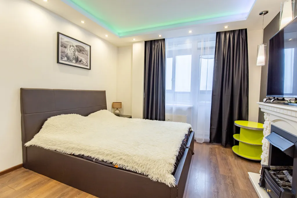 Квартира Шикарная студия с камином у метро — аренда посуточно в Мурино