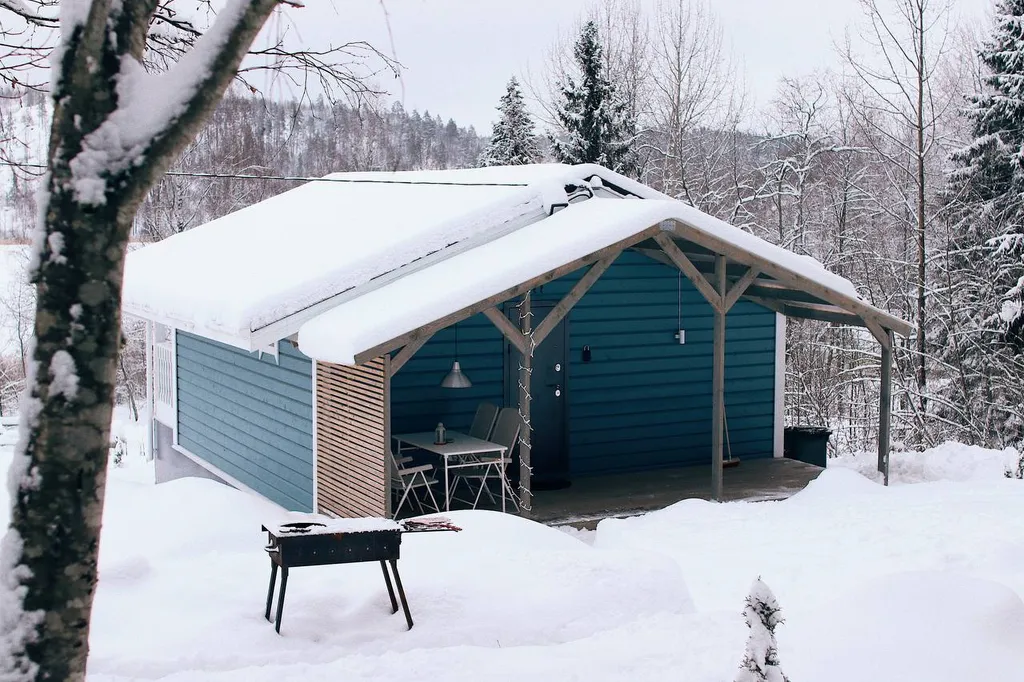 Домик у леса с видом на озеро