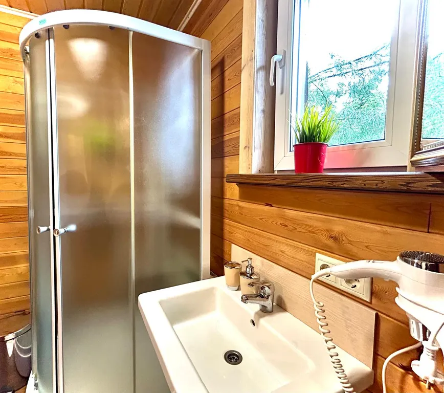 Коттедж с сауной на участке с хвойным лесом поблизости от Красноярска