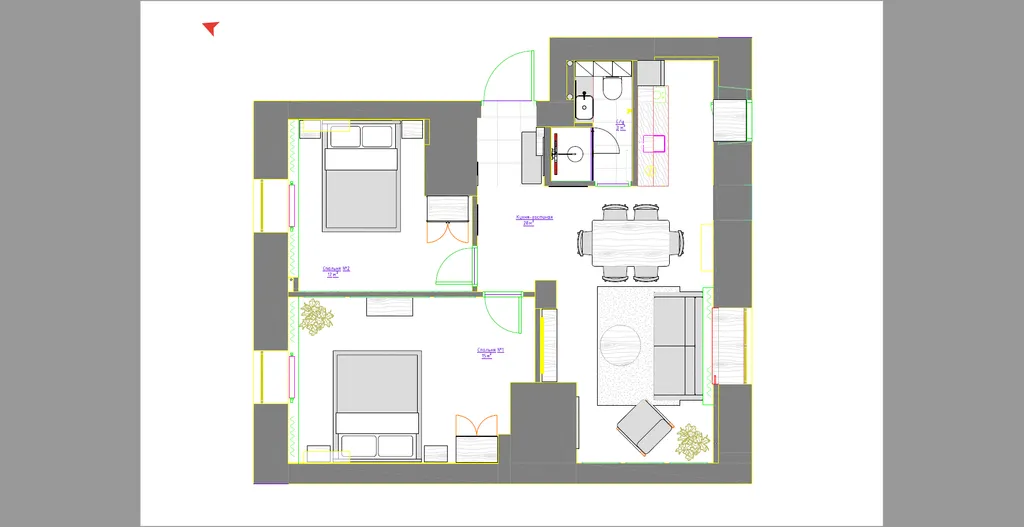Атмосферная квартира с 2 спальнями в тихом центре города