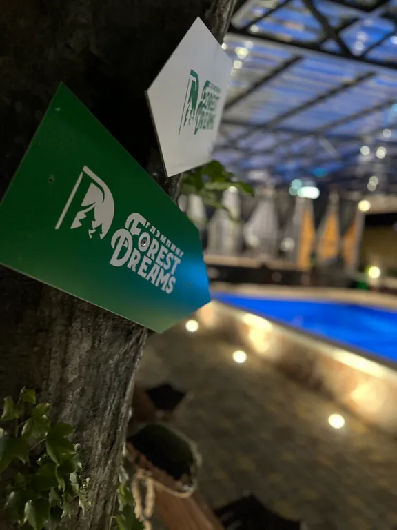 Домик в лесу с верандой и видом на море