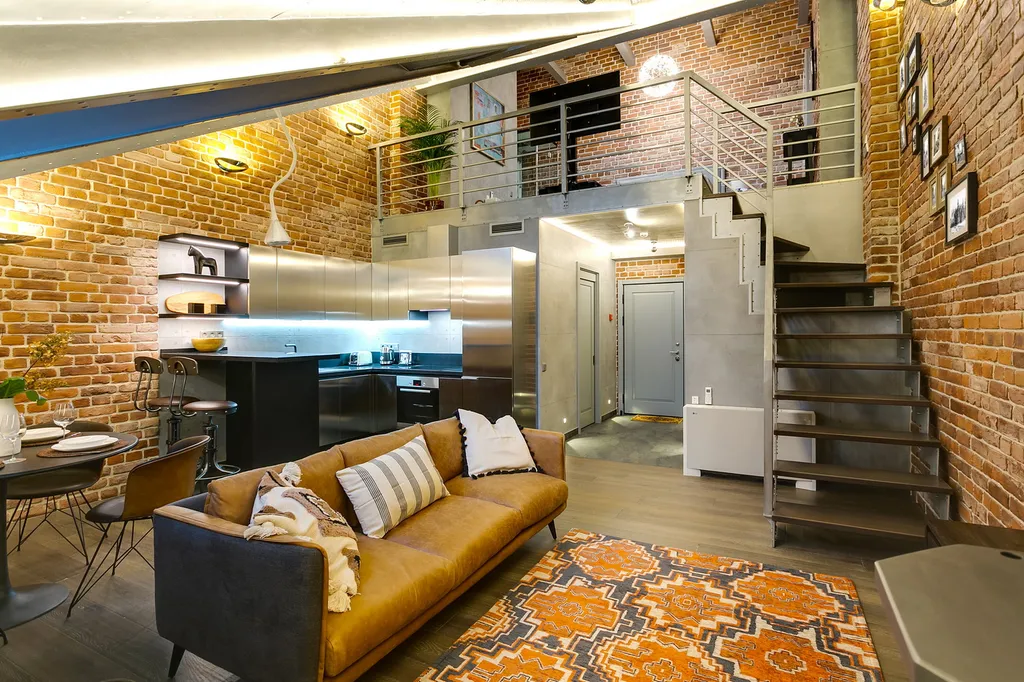 Квартира Квартира Уютный двухуровневый лофт Smart Host на острове Балчуг — Москва