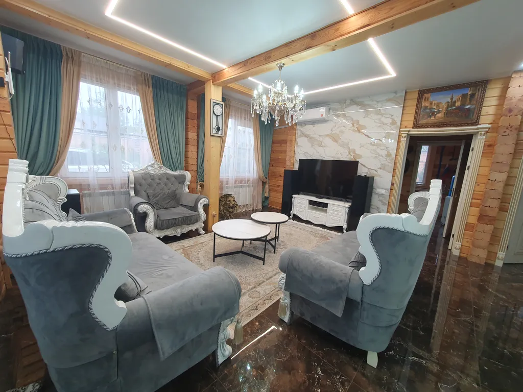 Уютный загородный дом из бруса с баней и чаном на дровах