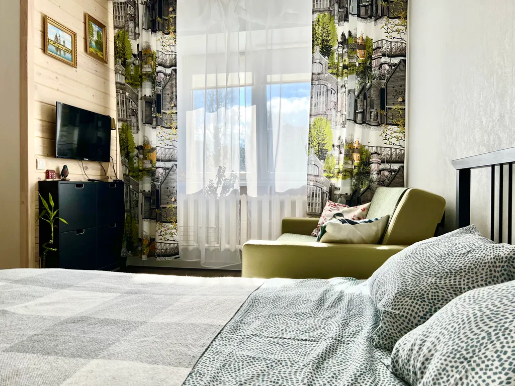 Светлая квартира рядом с Онежским озером