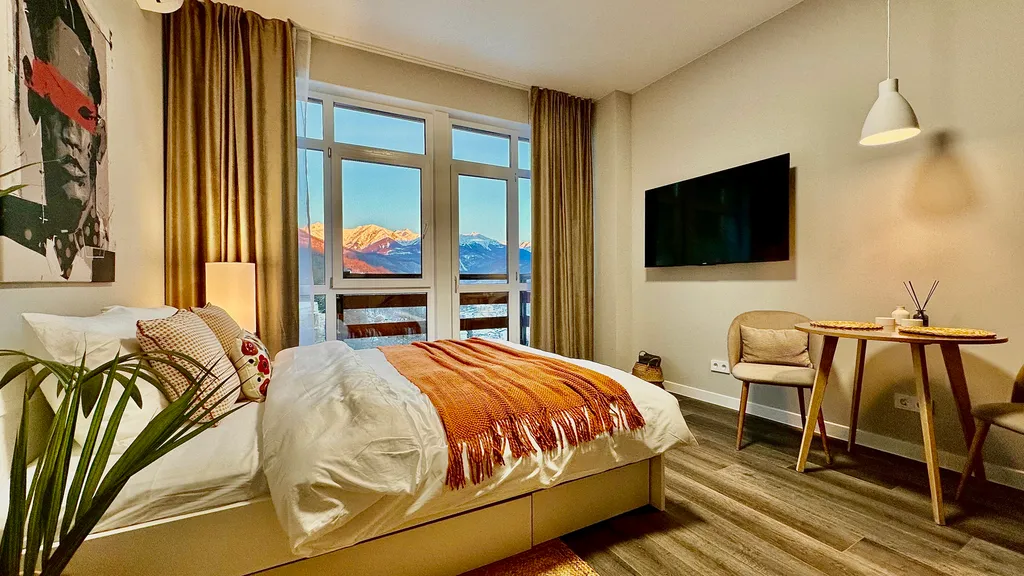 Квартира #58 Стильные апартаменты с видом на горы — аренда посуточно в Красная Поляна