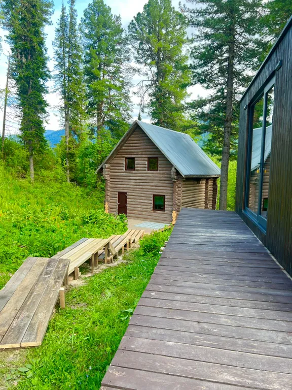 Домик с видом на Телецкое озеро