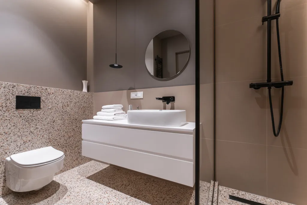 Угловой стильный апартамент с 2 спальнями