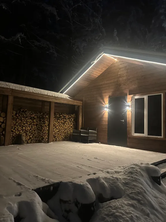 Уютный дом с баней в лесу