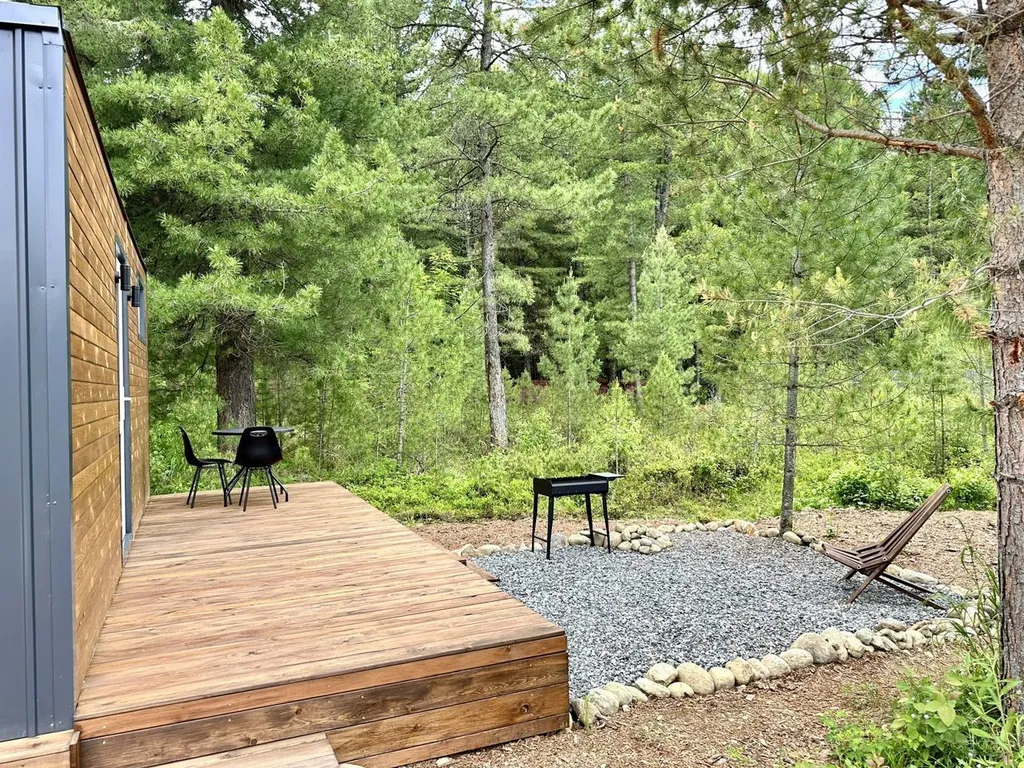 Домик в тихом и спокойном месте в окружении леса