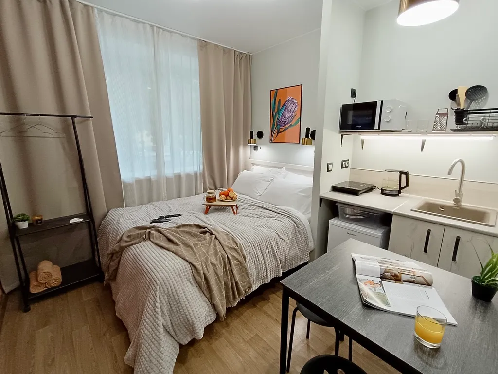 Студия с дизайнерским ремонтом возле ЖД Вокзала