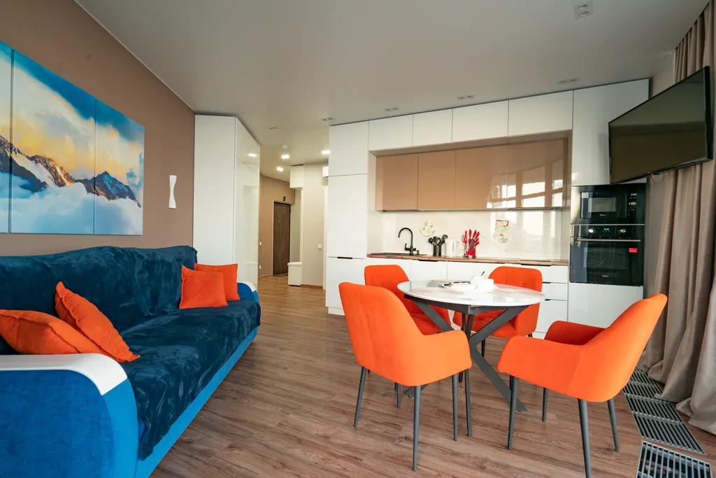 Дизайнерские апартаменты LS-LUX-ORANGE в ЖК Крымская Резиденция