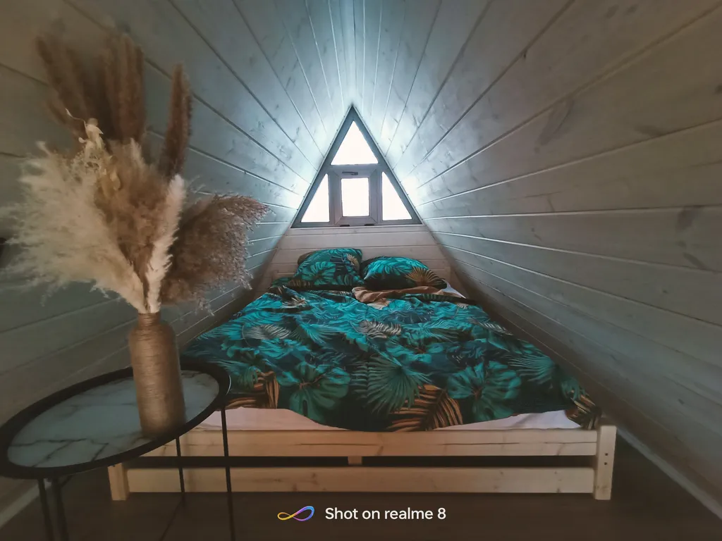 Домик А-фрейм с баней и купелью