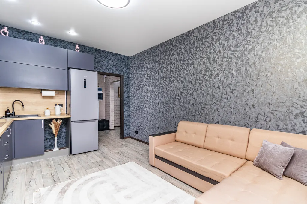 Просторная однокомнатная квартира с кухней гостиной