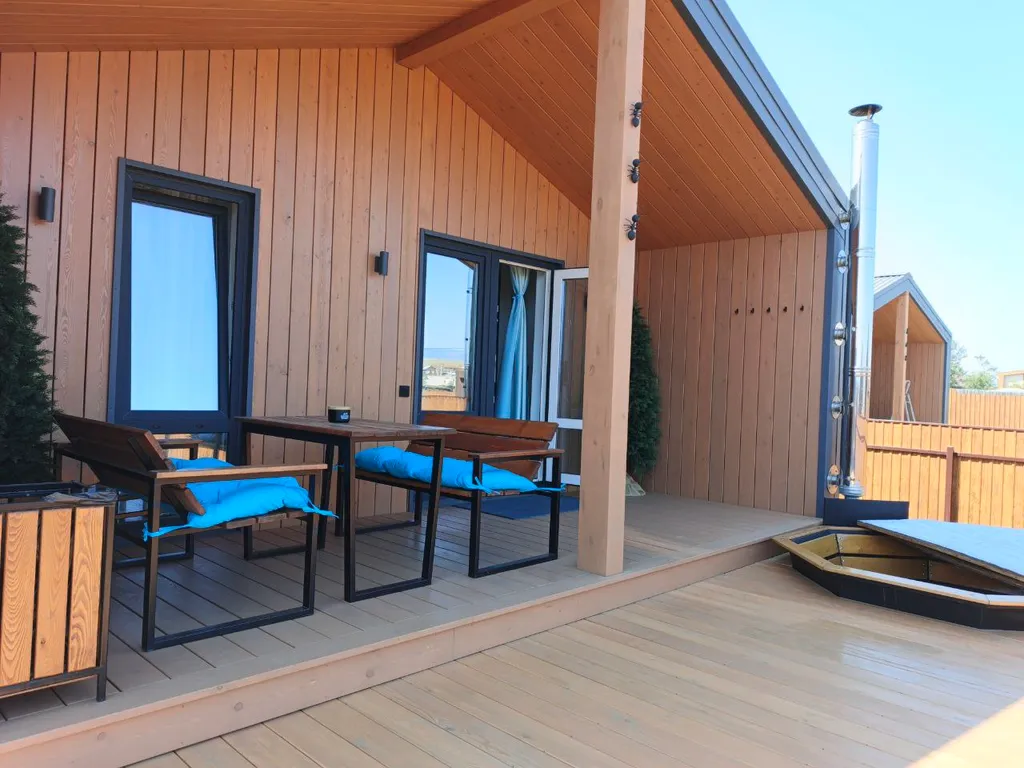 Новый барнхаус со своей территорией и банным чаном