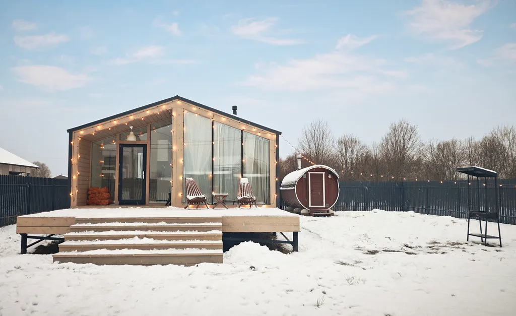 Русский домик с печью и банькой