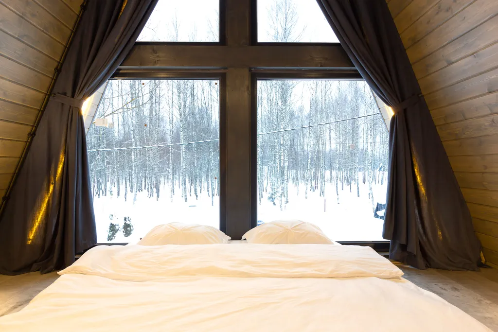 Домик A-Frame с купелью и баней 100 м2