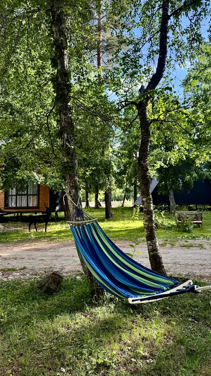 Шале с террасой на берегу реки