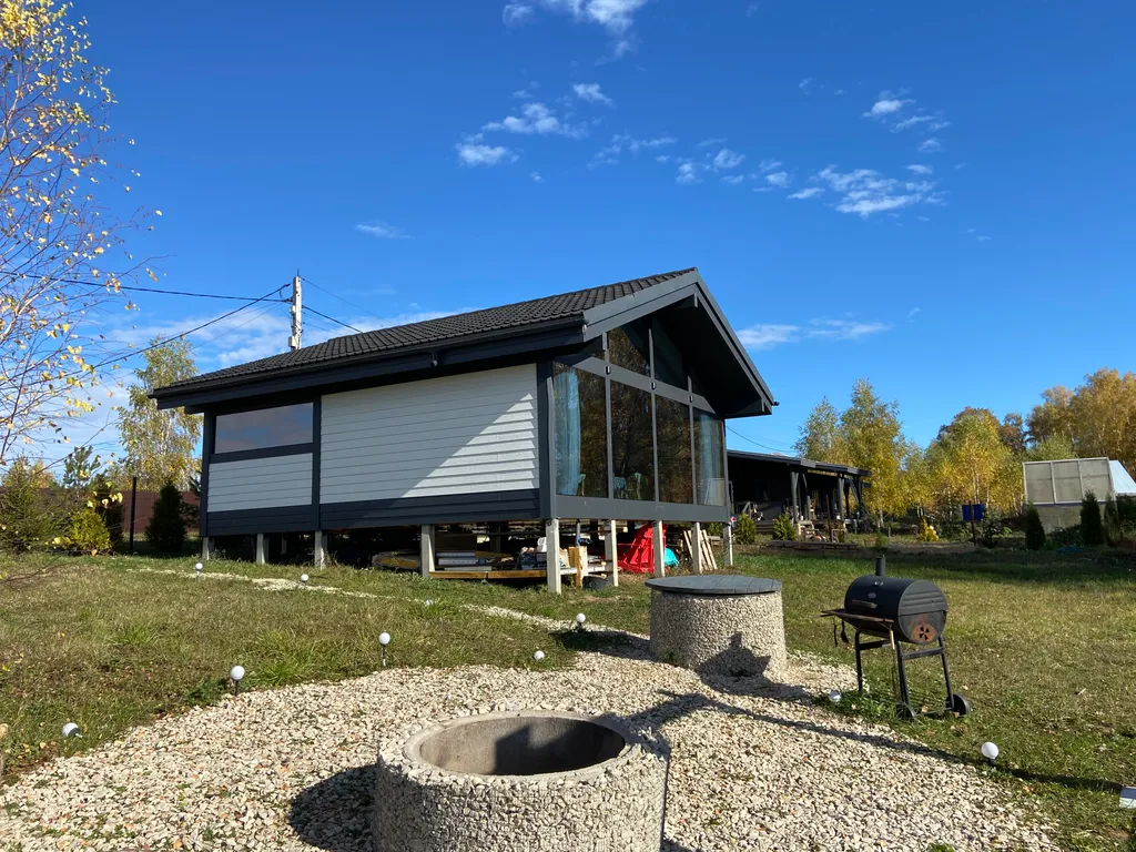 Фахверковый дом в Скрипово у реки Ока