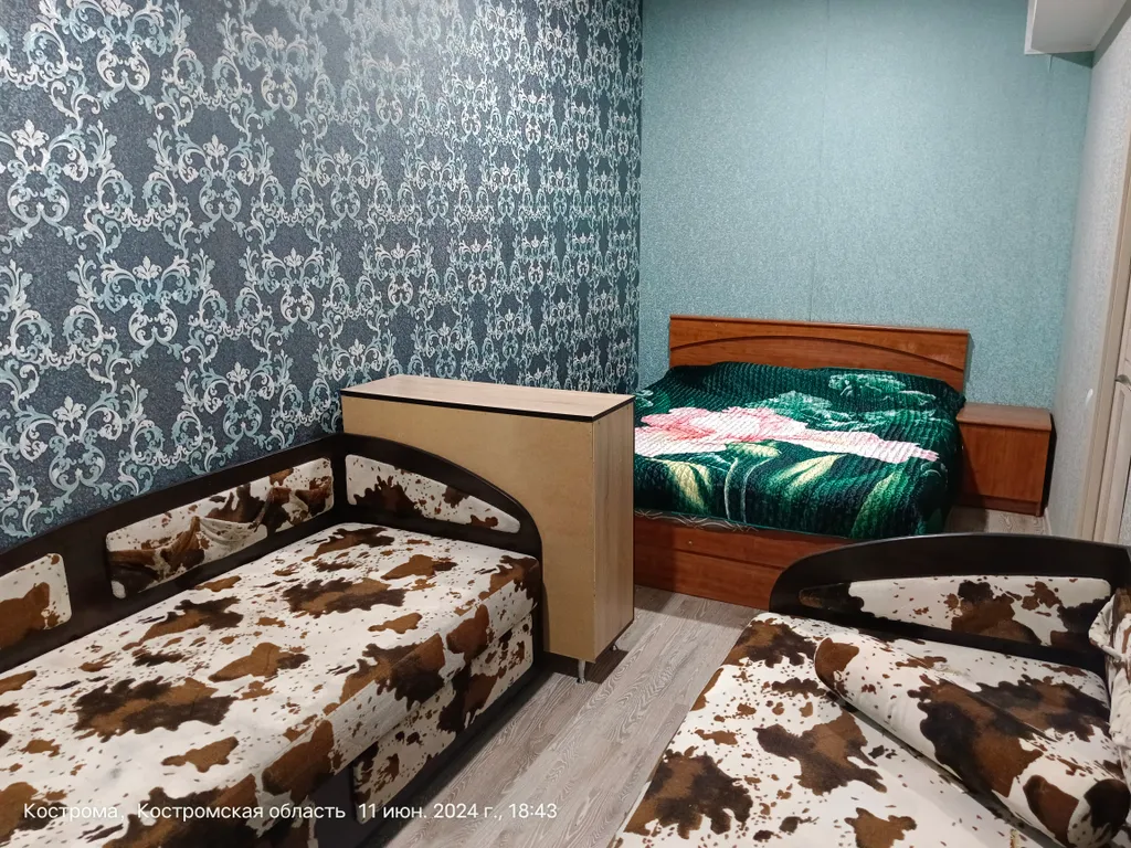 Квартира Двухкомнатная у Волги, 6 раздельных спальных мест — аренда посуточно в Кострома