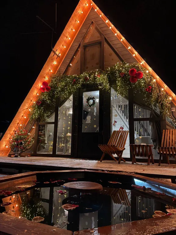 Коттедж Дом А-фрейм на берегу озера — аренда посуточно в Заречье