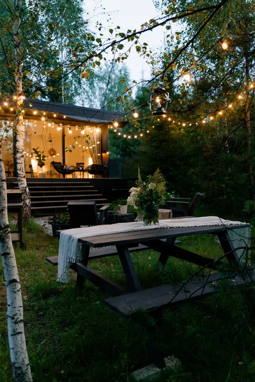 Уютный дом с сауной в лесу