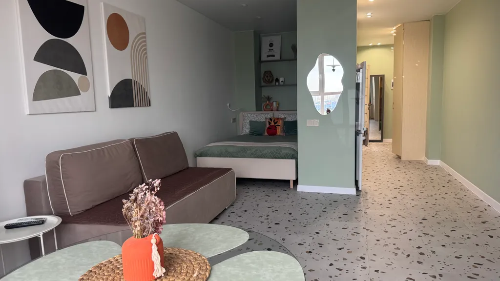 Студия в центре города с прекрасным видом на город