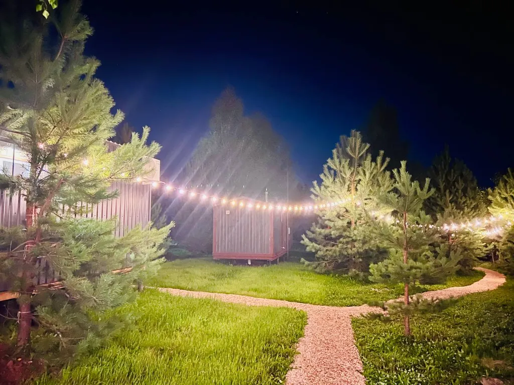 Атмосферный дом в соснах