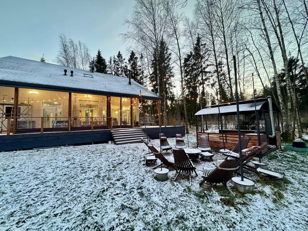 Уютный дизайнерский дом с сауной у самого леса