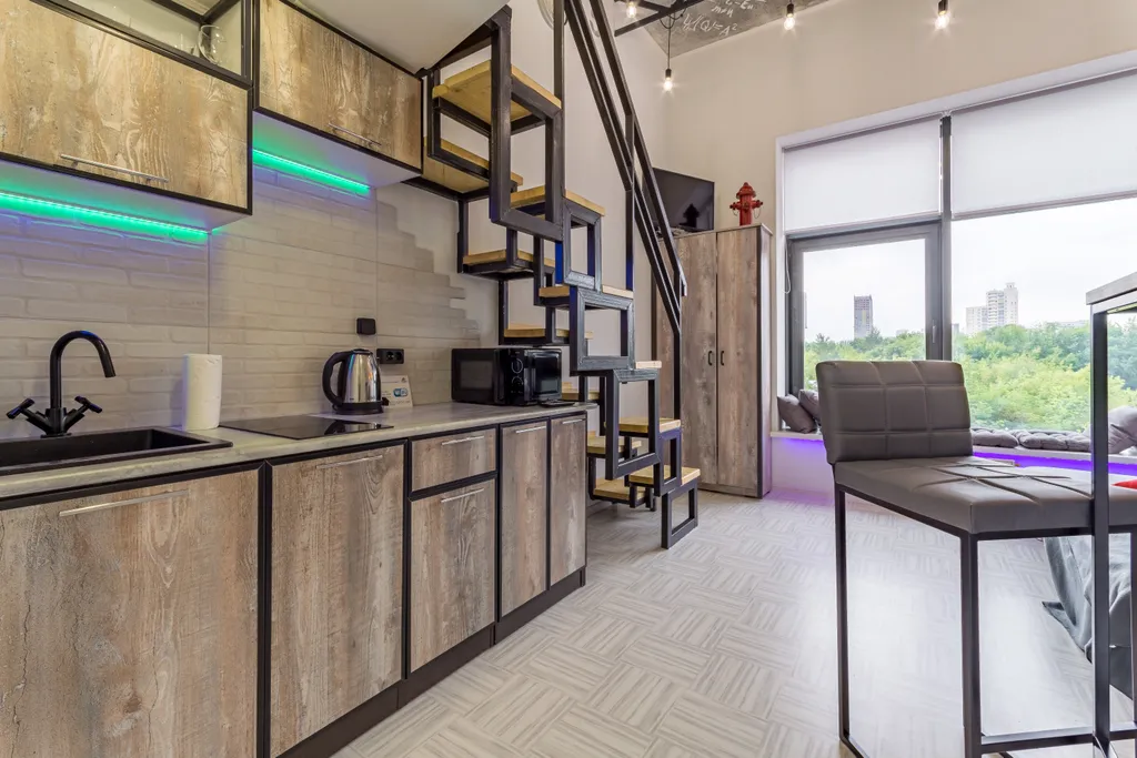 Квартира Квартира Двухуровневый лофт с подсветкой — Екатеринбург