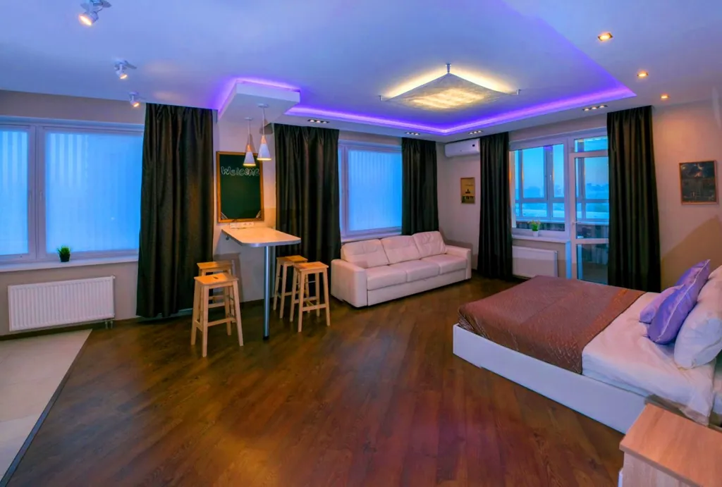 Студия Sky класса с шикарным видом на город